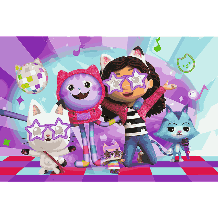 Trefl, Koci Domek Gabi, Z Gabi zawsze jest wesoło, puzzle, mini, 54 elementy