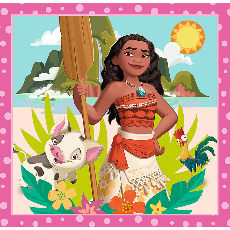 Trefl, Księżniczki Disneya, Piękne kwiaty, puzzle 3w1, 106 elementów