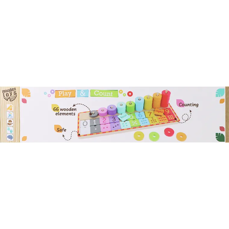 Trefl, Liczymy Główkę Ćwiczymy, drewniane klocki do nauki liczenia