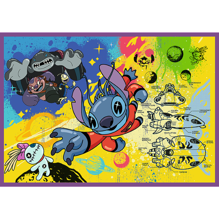 Trefl, Lilo i Stitch, Niezwykły Stitch, puzzle, 4-250 elementów