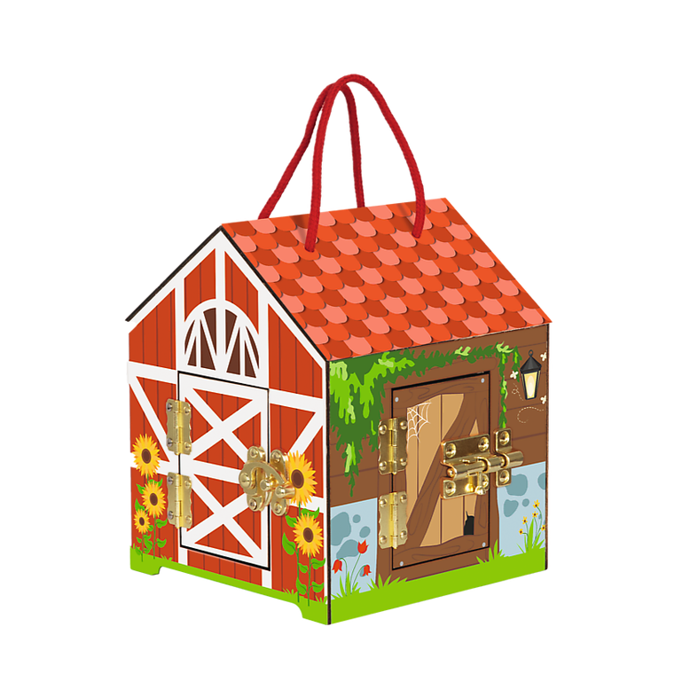 Trefl, Lock House, Tiny Tails, drewniany domek manipulacyjny