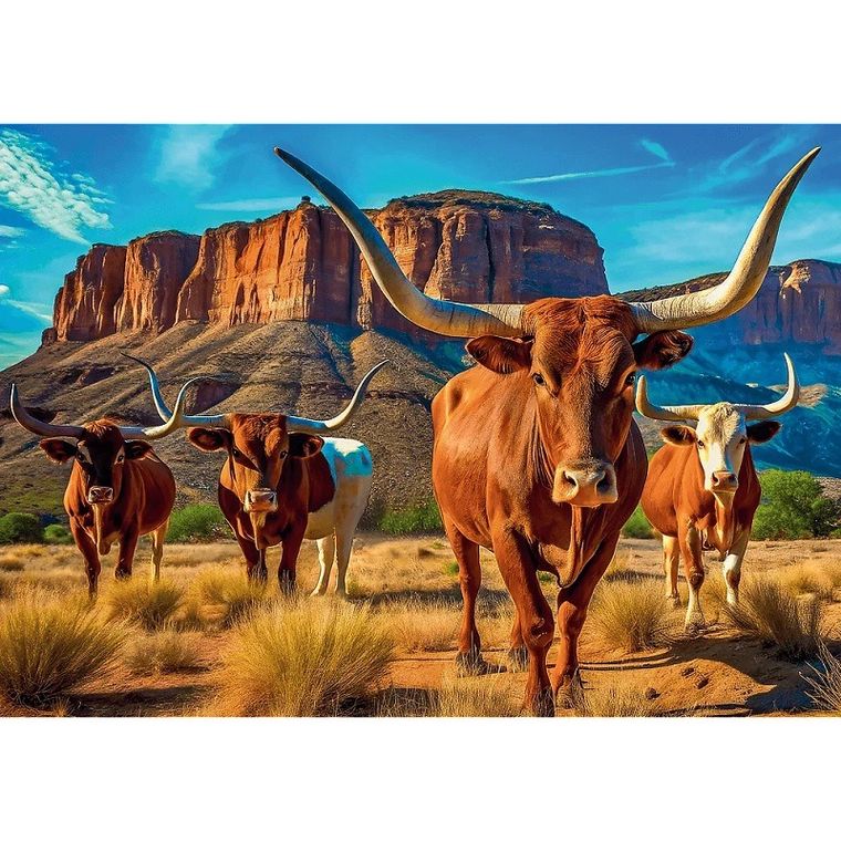 Trefl, Longhorns, USA, puzzle, 1000 elementów