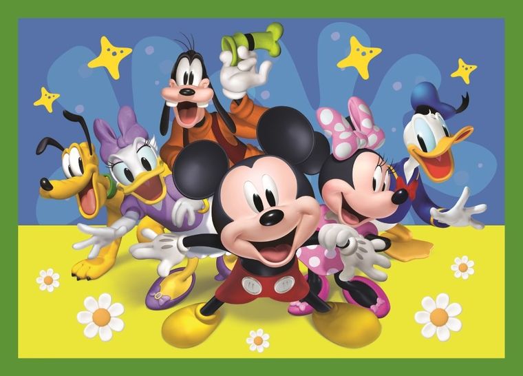 Trefl, Miki i przyjaciele, puzzle 4w1