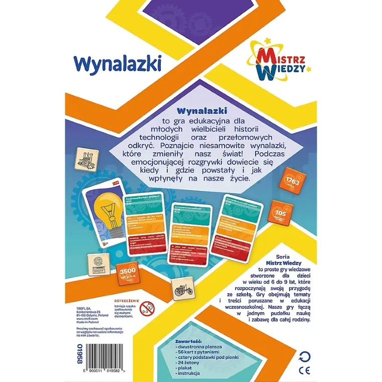 Trefl, Mistrz Wiedzy, Wynalazki + Ciało człowieka, gry edukacyjne, zestaw promocyjny