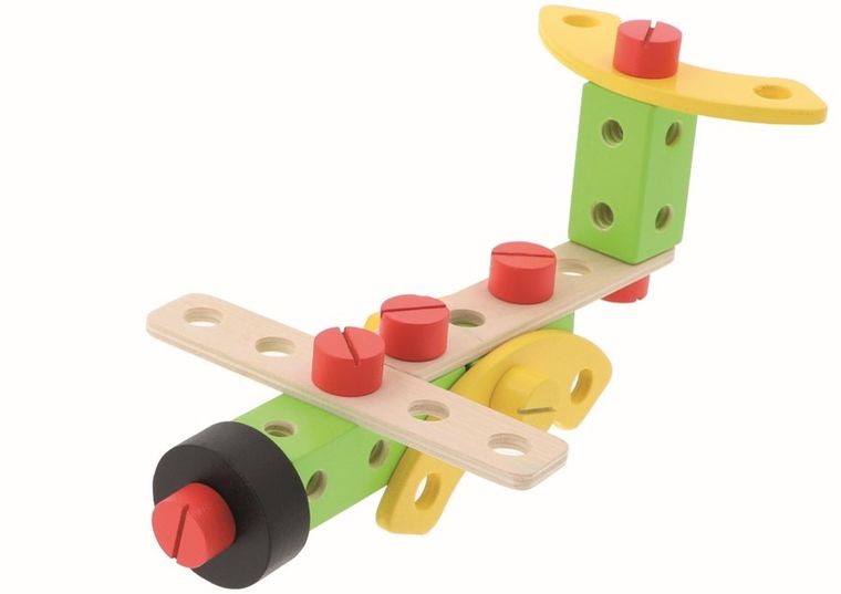 Trefl, O!Klocki, drewniane klocki konstrukcyjne, 35 elementów