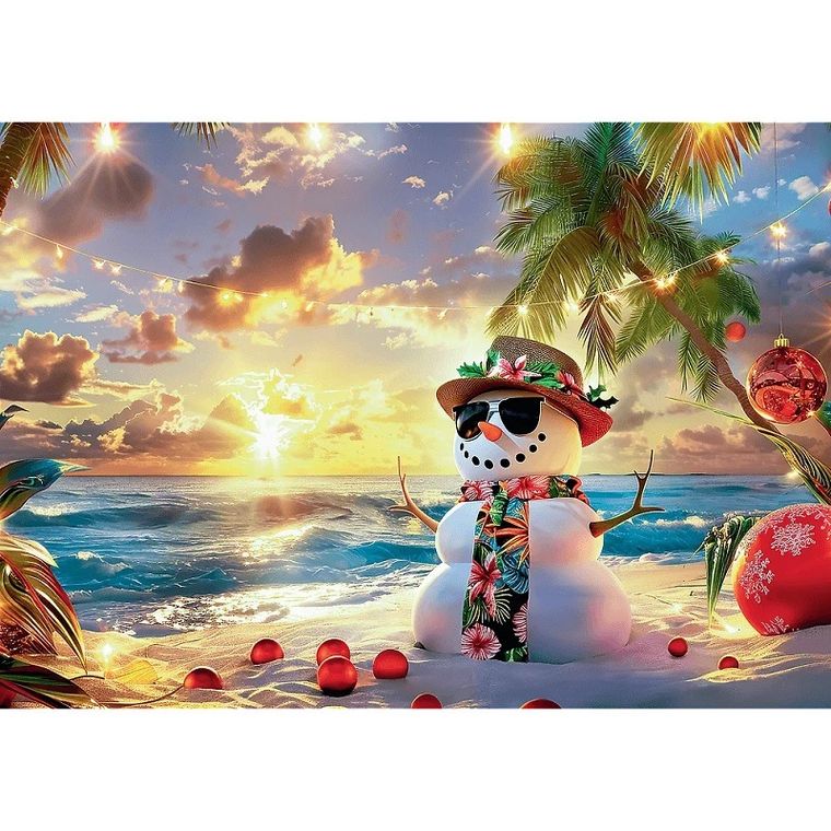 Trefl, Paradise Snowman, USA, puzzle, 1000 elementów