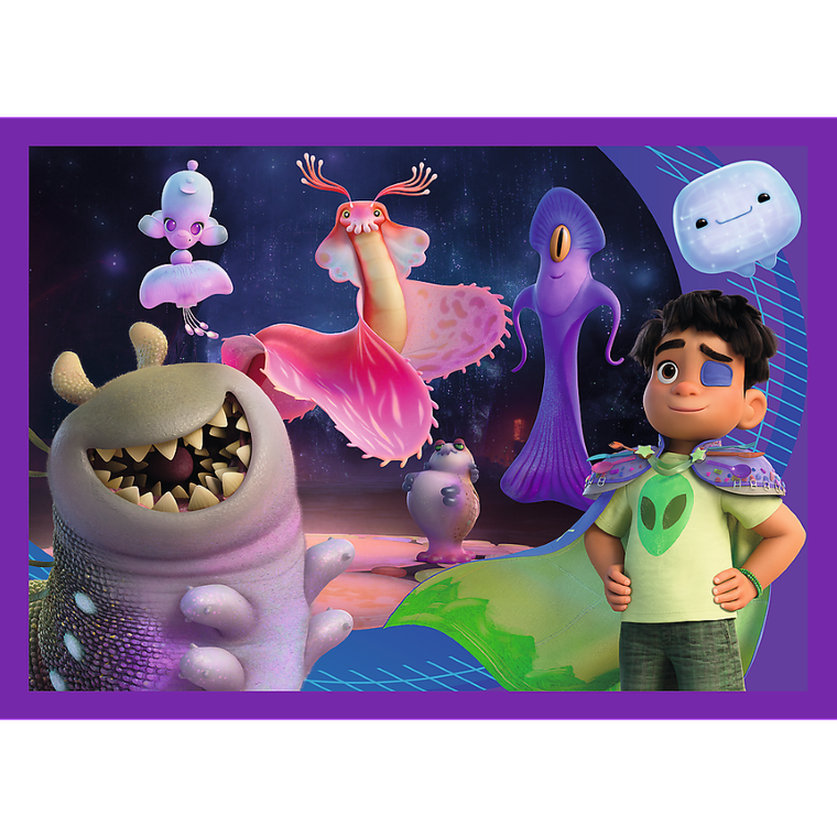 Trefl, Pozaziemskie misje Elio, puzzle 4w1