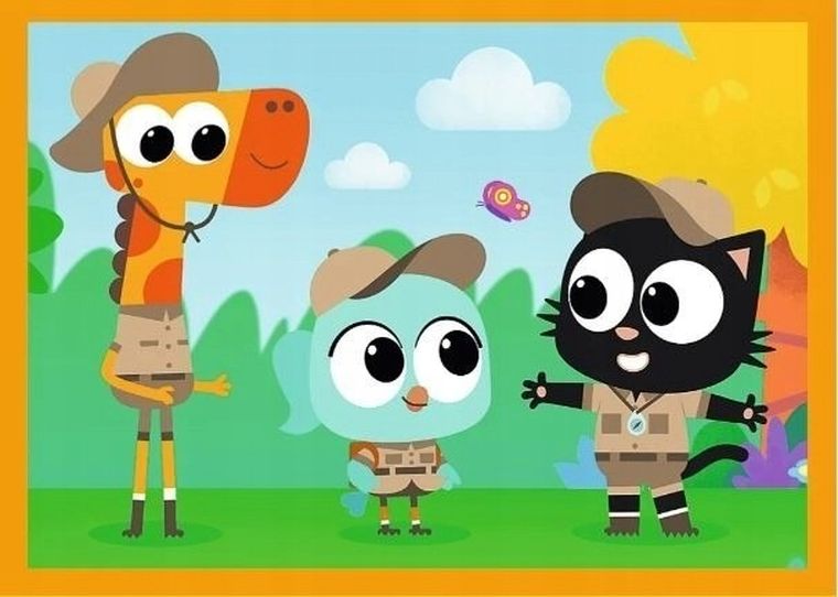 Trefl, Poznaj Milo i jego przyjaciół, puzzle 4w1, 61 elementów