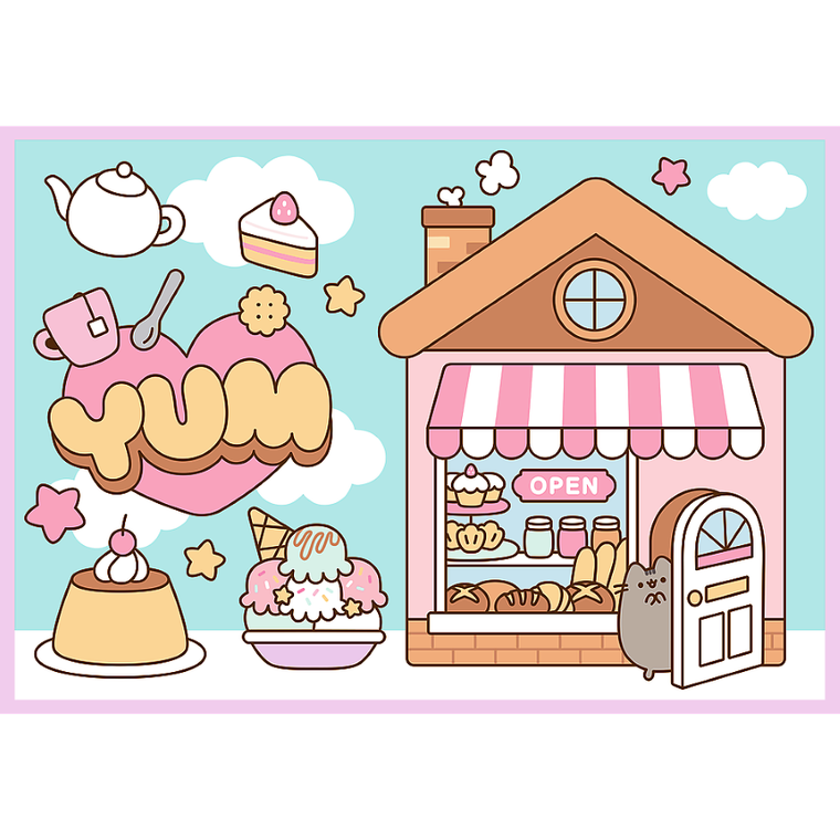 Trefl, Poznajcie Pusheena, puzzle, 4-250 elementów