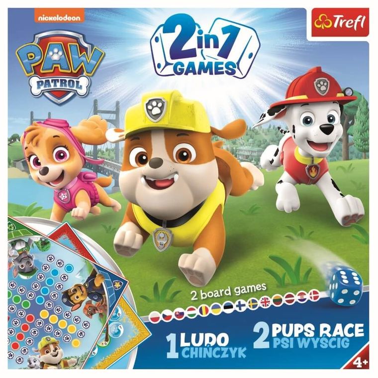 Trefl, Psi Patrol, Chińczyk, Psi wyścig, 2 gry planszowe