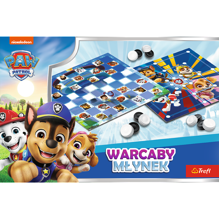 Trefl, Psi Patrol, Warcaby i Młynek, gry familijne