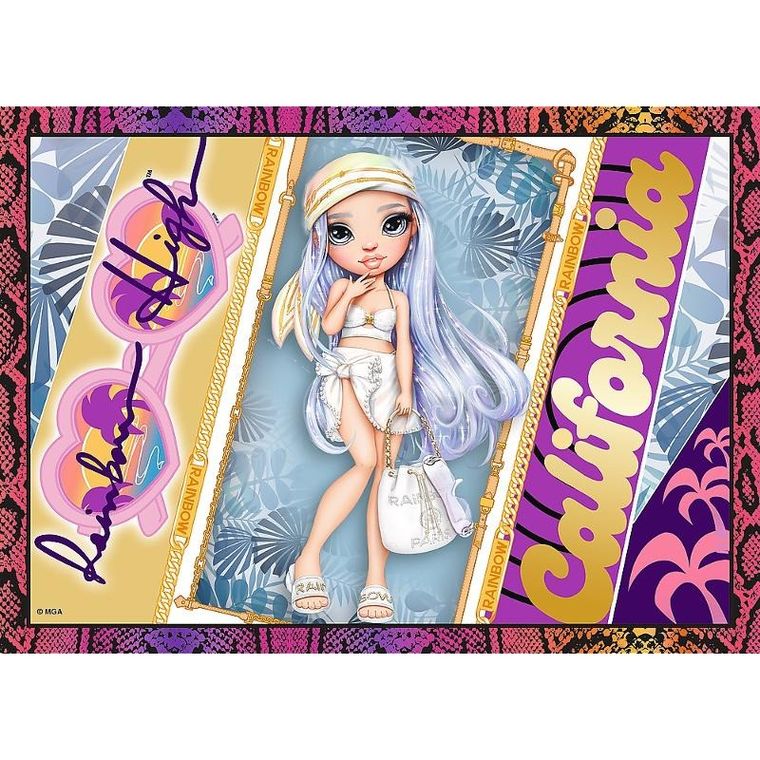 Trefl, Rainbow high, Modne laleczki, układanki 4w1