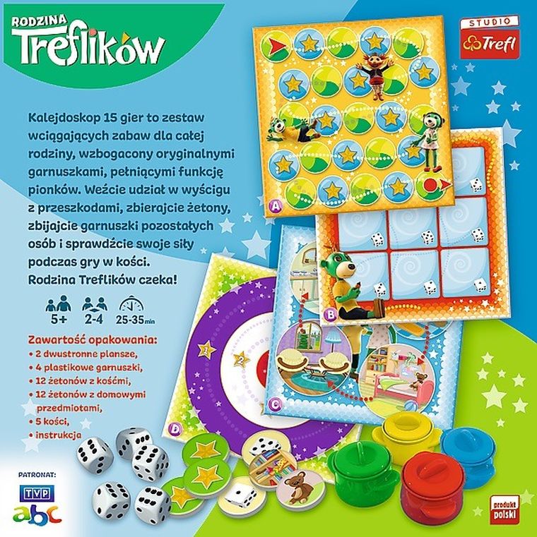 Trefl, Rodzina Treflików, Kalejdoskop, 15 gier familinych