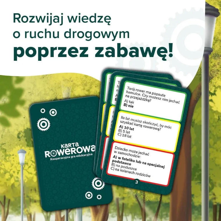 Trefl, Rodzina Treflików, Karta Rowerowa, gra edukacyjna