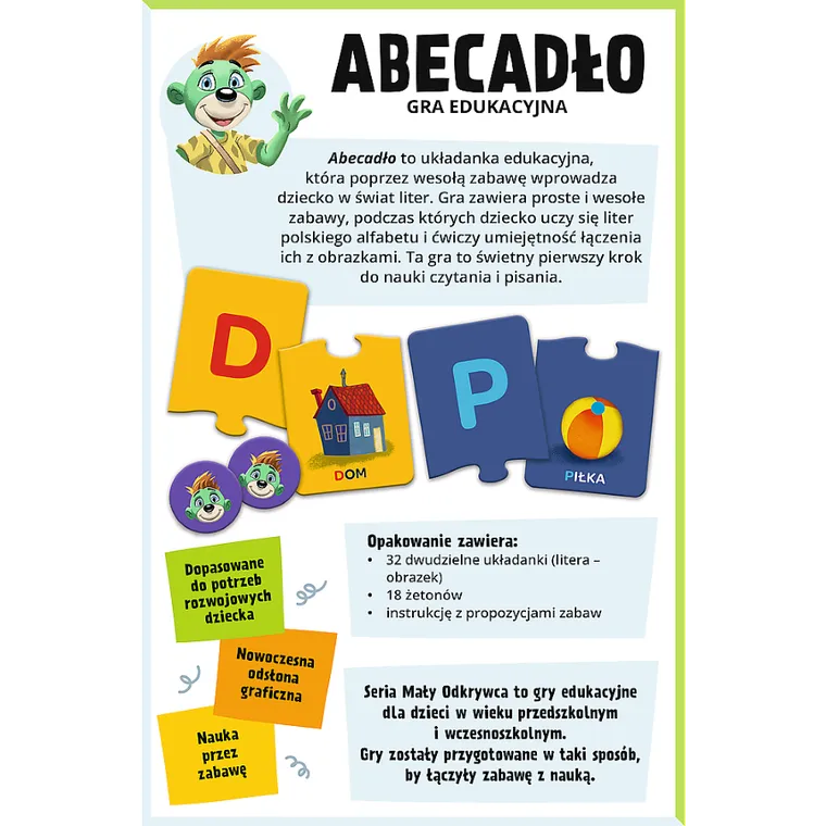 Trefl, Rodzina Treflików, Mały Odkrywca, Abecadło, gra edukacyjna
