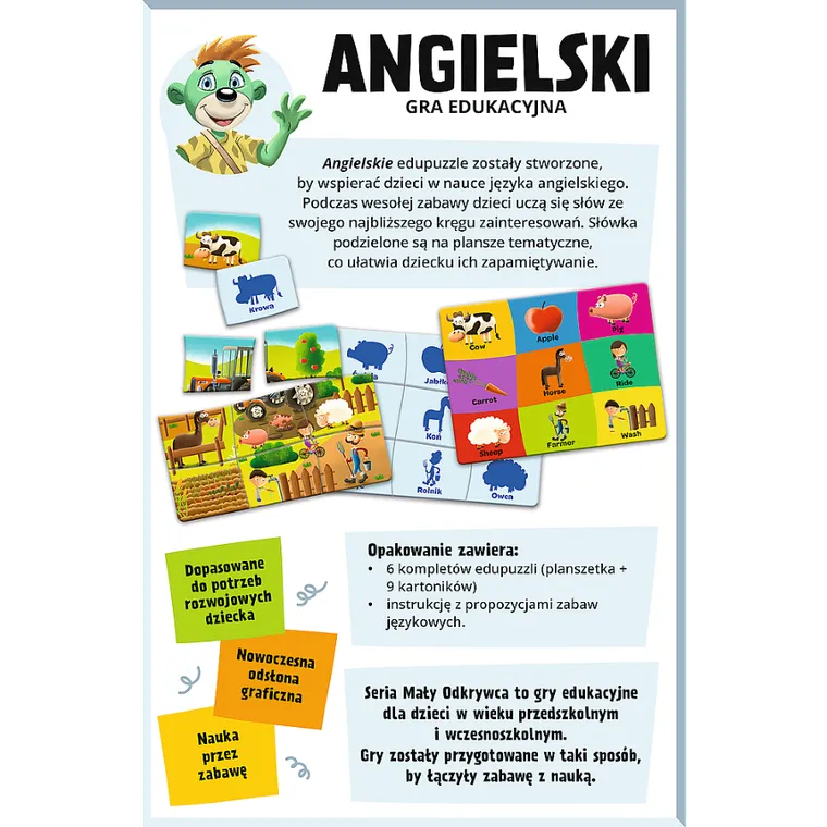Trefl, Rodzina Treflików, Mały Odkrywca, Angielski, gra edukacyjna