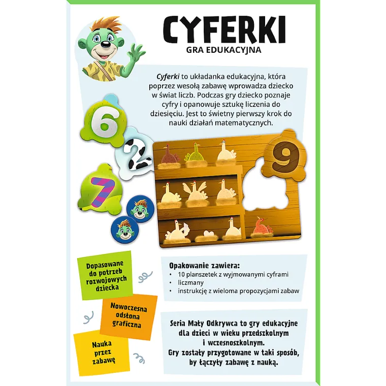 Trefl, Rodzina Treflików, Mały Odkrywca, Cyferki, gra edukacyjna