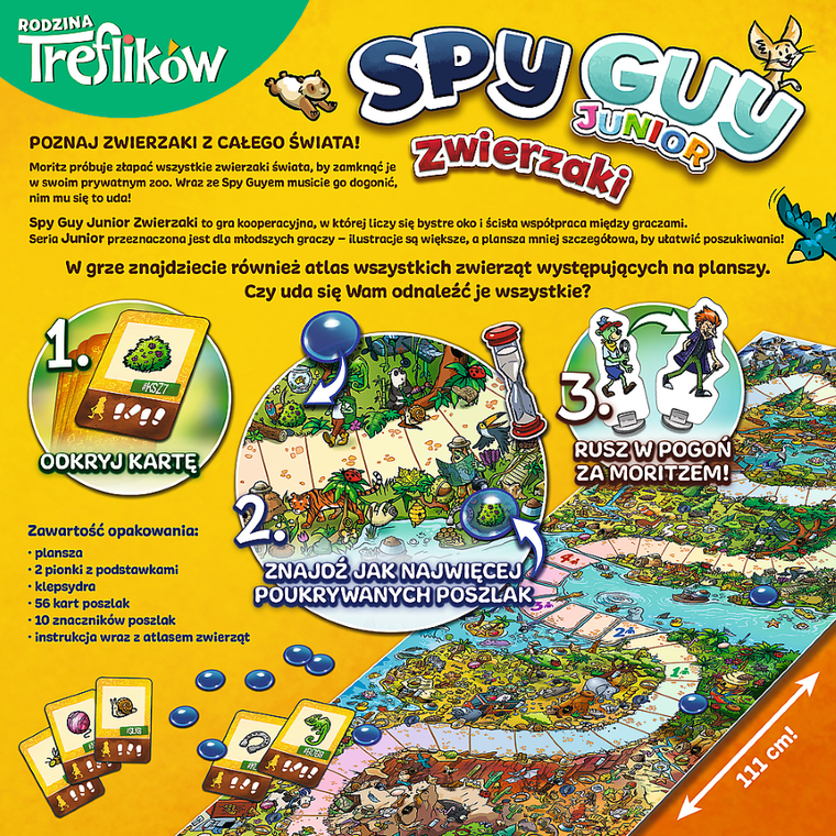 Trefl, Rodzina Treflików, Spy Guy Junior, Zwierzaki, gra familijna