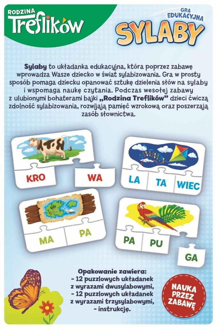 Trefl, Rodzina Treflików, Sylaby, gra edukacyjna