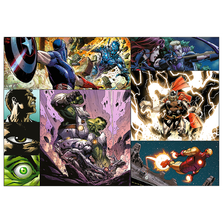 Trefl, The Avengers, Bohaterskie dni, puzzle, 4-250 elementów