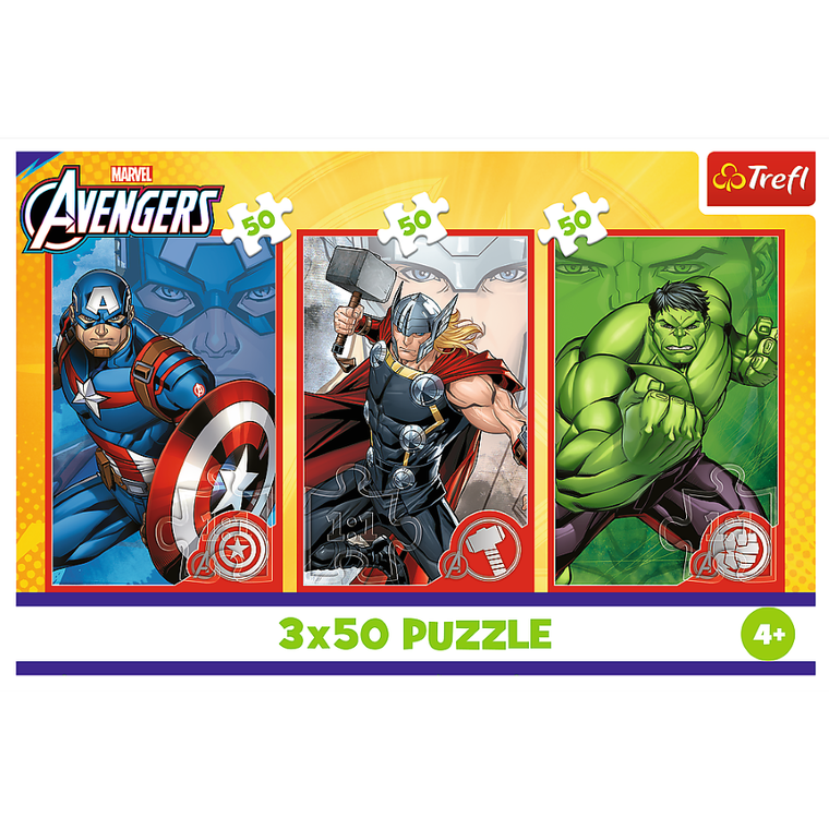 Trefl, The Avengers, Twój bohater Avengers, puzzle, 3-50 elementów