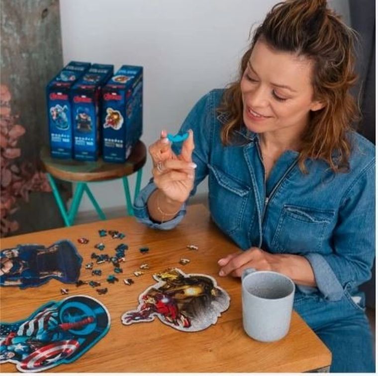 Trefl, Wood Craft, Odważny Iron Man, puzzle drewniane konturowe, 160 elementów