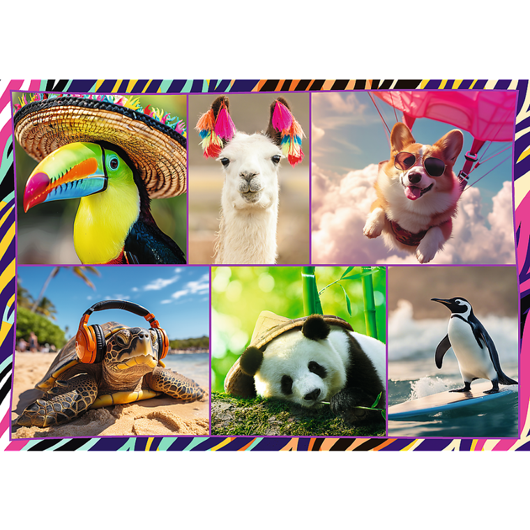 Trefl, Zabawne zwierzaki, puzzle, 4-250 elementów