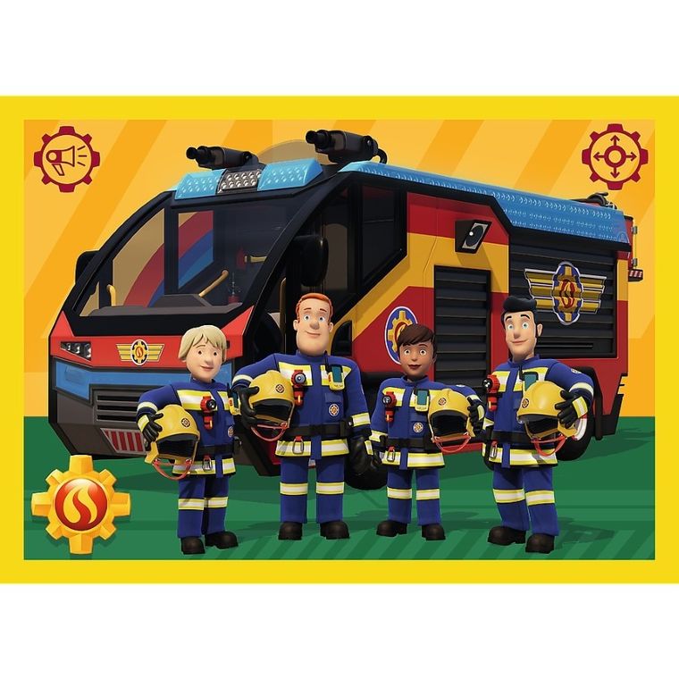 Trelf, Strażak Sam, Strażak na sygnale, puzzle 4w1