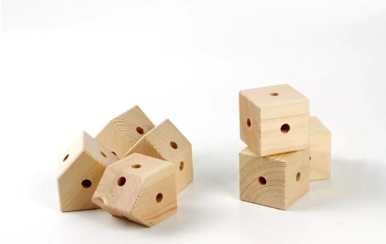 Trigonos, Maxi Trigonos, Kernel Hejmo, drewniane klocki konstrukcyjne, 44 elementy