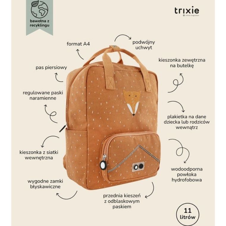 Trixie Baby, plecak dla przedszkolaka, Lis