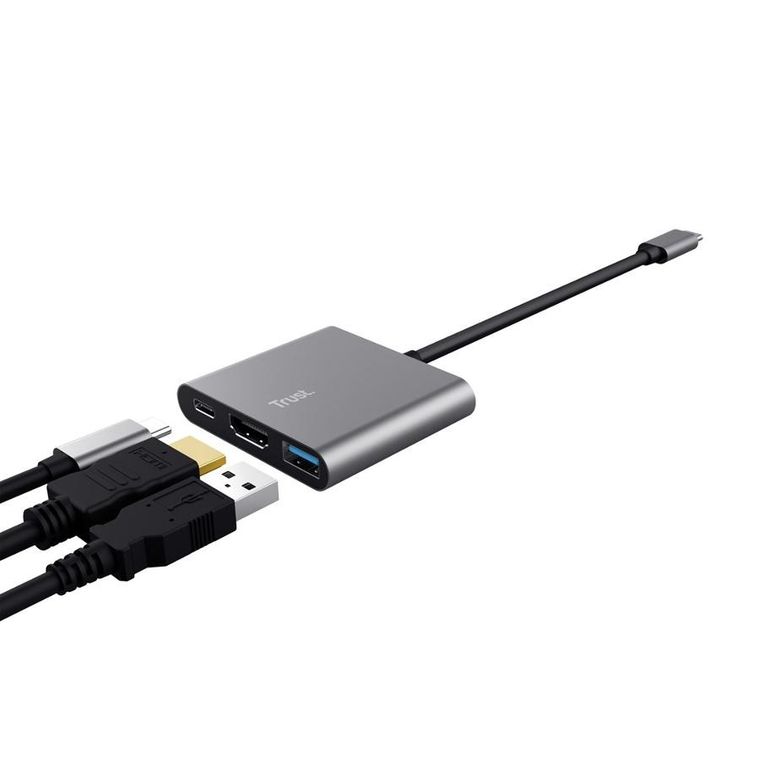 Trust, Dalyx, adapter, USB-C, 3w1