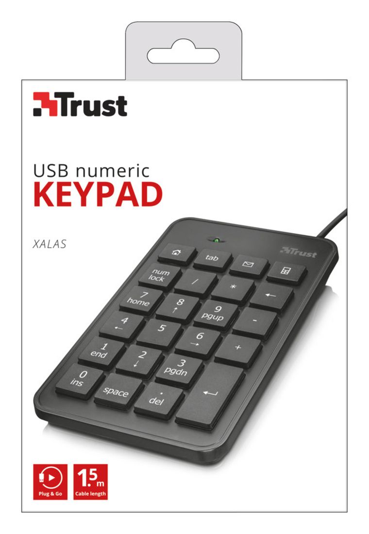 Trust, klawiatura numeryczna, Xalas Usb