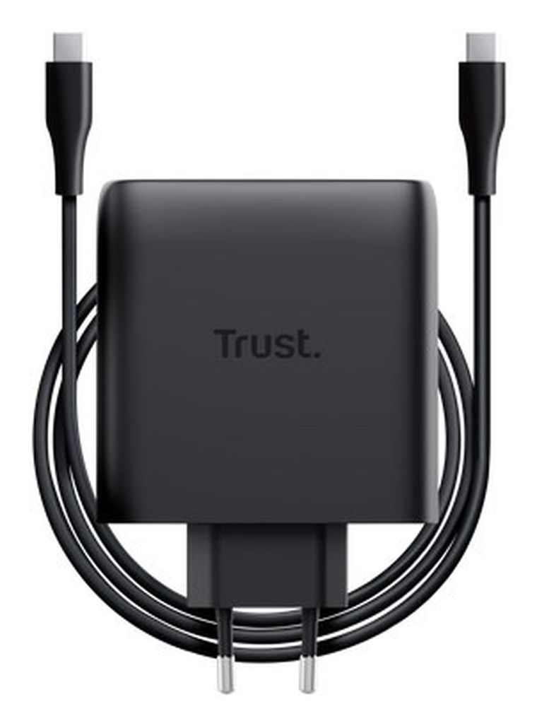 Trust, Trust MAXO GaN, ładowarka, 100W, 2xUSB-C