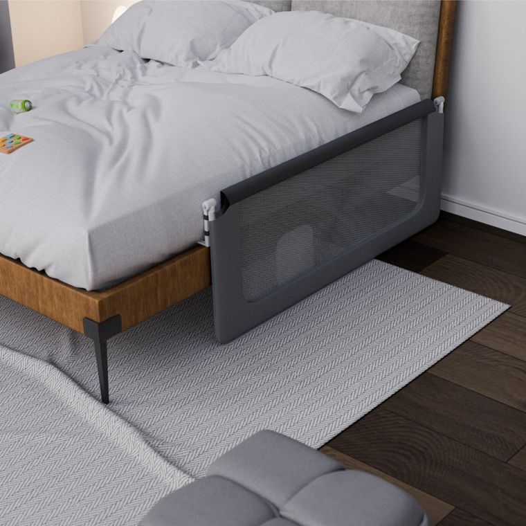 Tulano, Cover 25, barierka ochronna na łóżko, grey, 150 cm