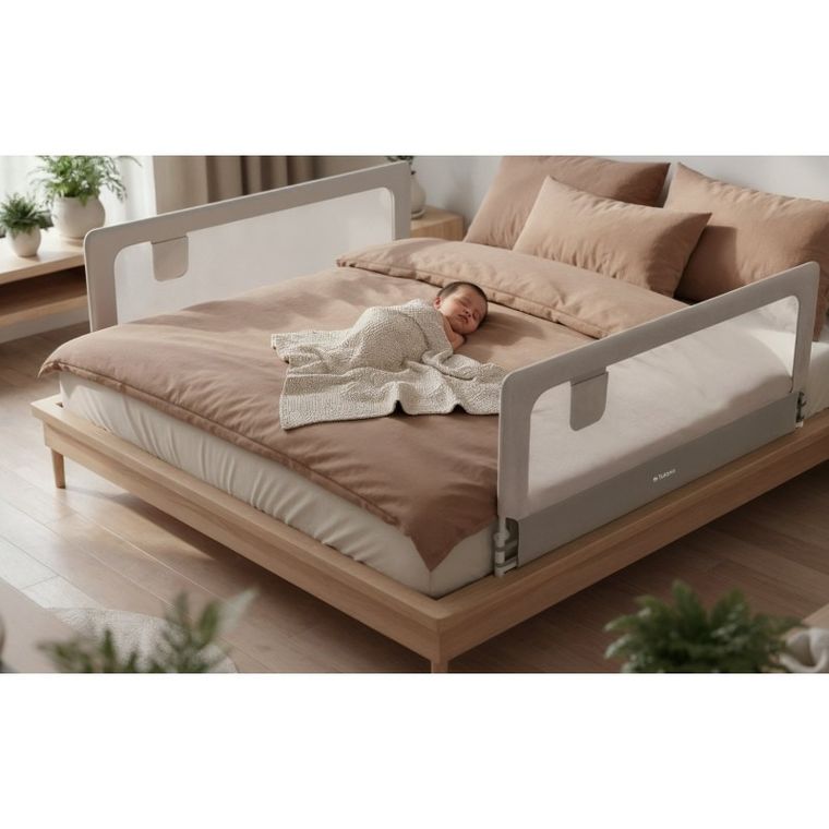 Tulano, Cover 30, barierka ochronna na łóżko, white-grey, 200 cm