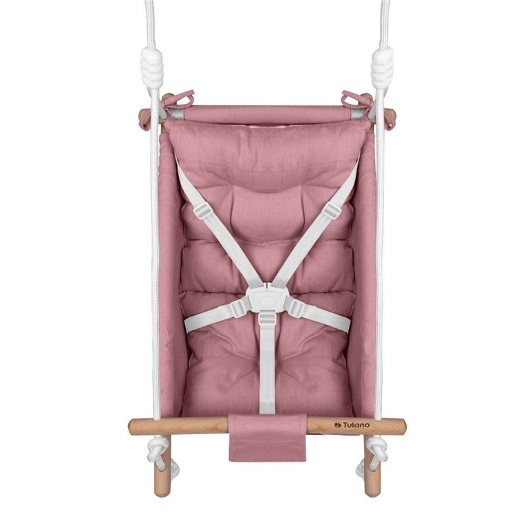 Tulano, Hop 40, huśtawka leżaczek, pink-grey