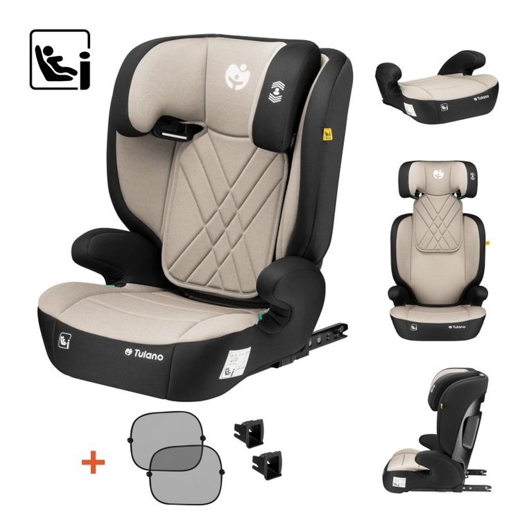 Tulano, Joy 45, I-Size, fotelik samochodowy dla dzieci, 2w1, beige, 100-150 cm