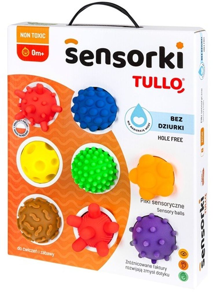 Tullo, Sensorki, piłeczki sensoryczne, 8 szt.