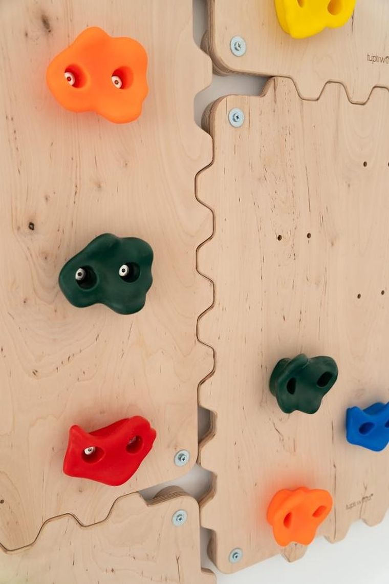 tupti.wood, ścianka wspinaczkowa, modułowa, puzzle, 2 moduły