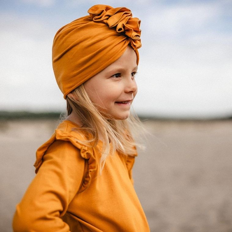 Turban dziewczęcy, żółty, Eevi