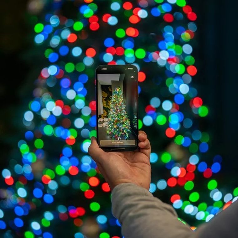 Twinkly, lampki w kształcie pereł, RGB, 100 LED, zielony przewód, USB-C