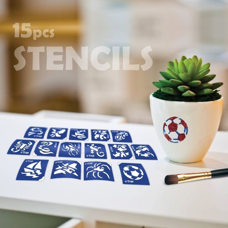 TyToo, zestaw szablonów do tatuaży, odważny, 15 elementów