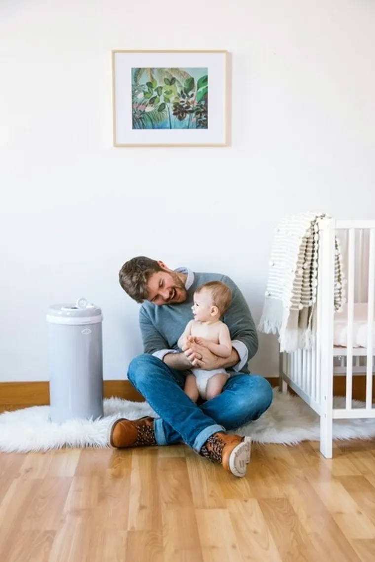 Ubbi, stalowy kosz na pieluchy, Grey