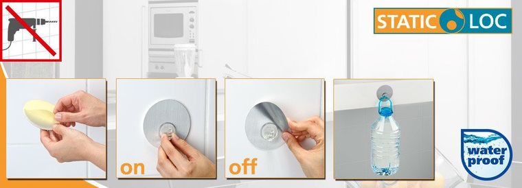 Uchwyt na słuchawkę prysznicową z tworzywa sztucznego, Osmio, z regulacją kąta