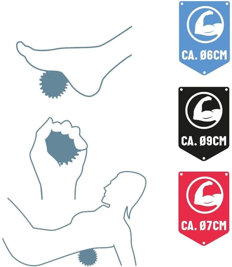 Umbro, piłeczki-jeżyki do masażu, 3 szt.