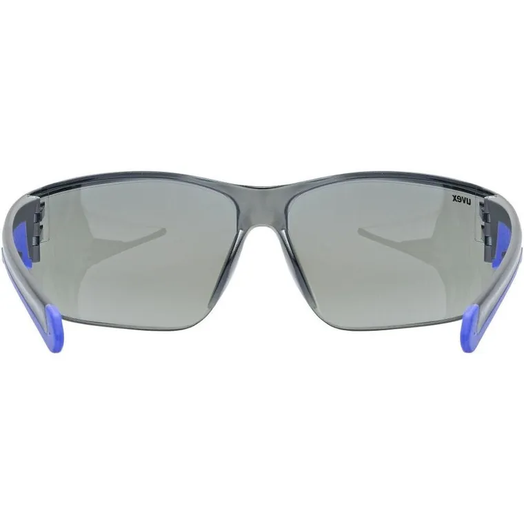 Uvex, Equate, okulary rowerowe, black-blue matt-mirror blue