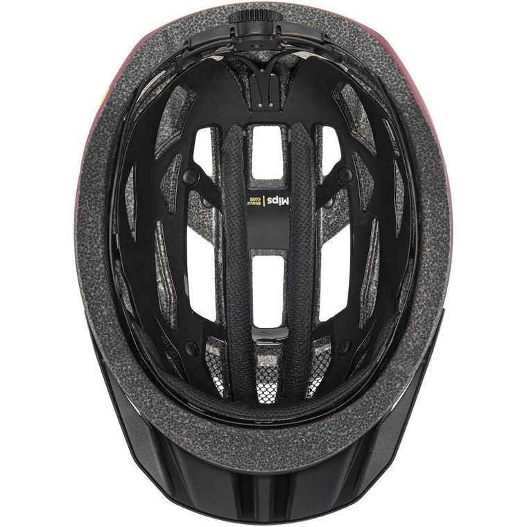 Uvex, I-vo 2 MIPS, kask rowerowy, 56-60 cm, cranberry-black matt