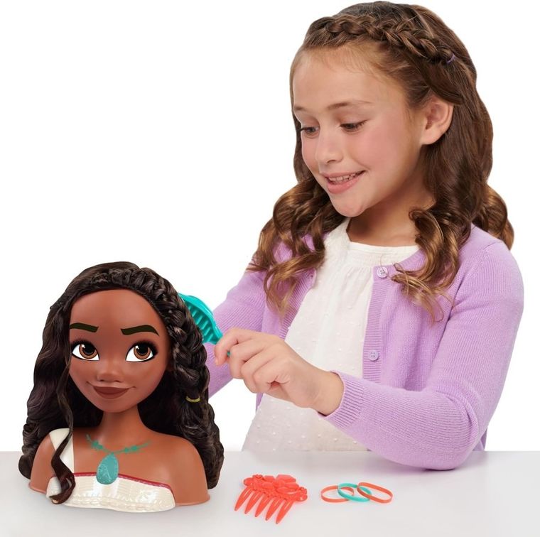 Vaiana 2, Moana, głowa do stylizacji z akcesoriami