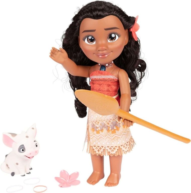 Vaiana, Moana, lalka interaktywna, 35 cm, zestaw z akcesoriami