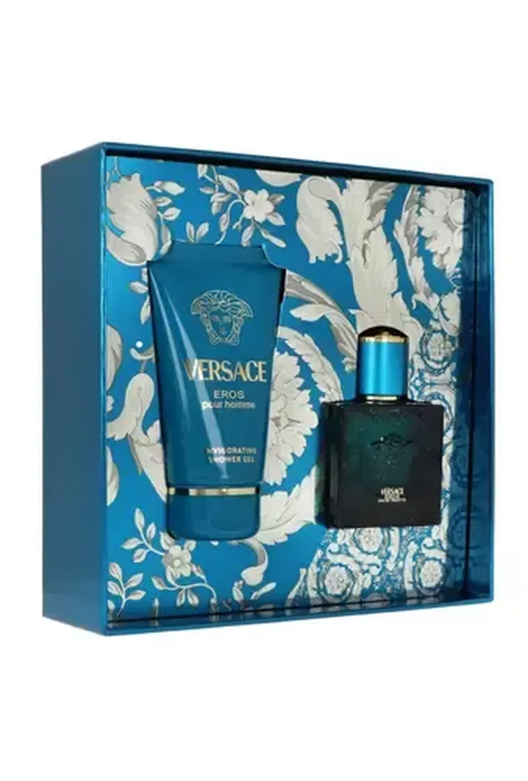 Versace, Eros Pour Homme, zestaw: woda toaletowa, 30 ml + żel pod prysznic, 50 ml